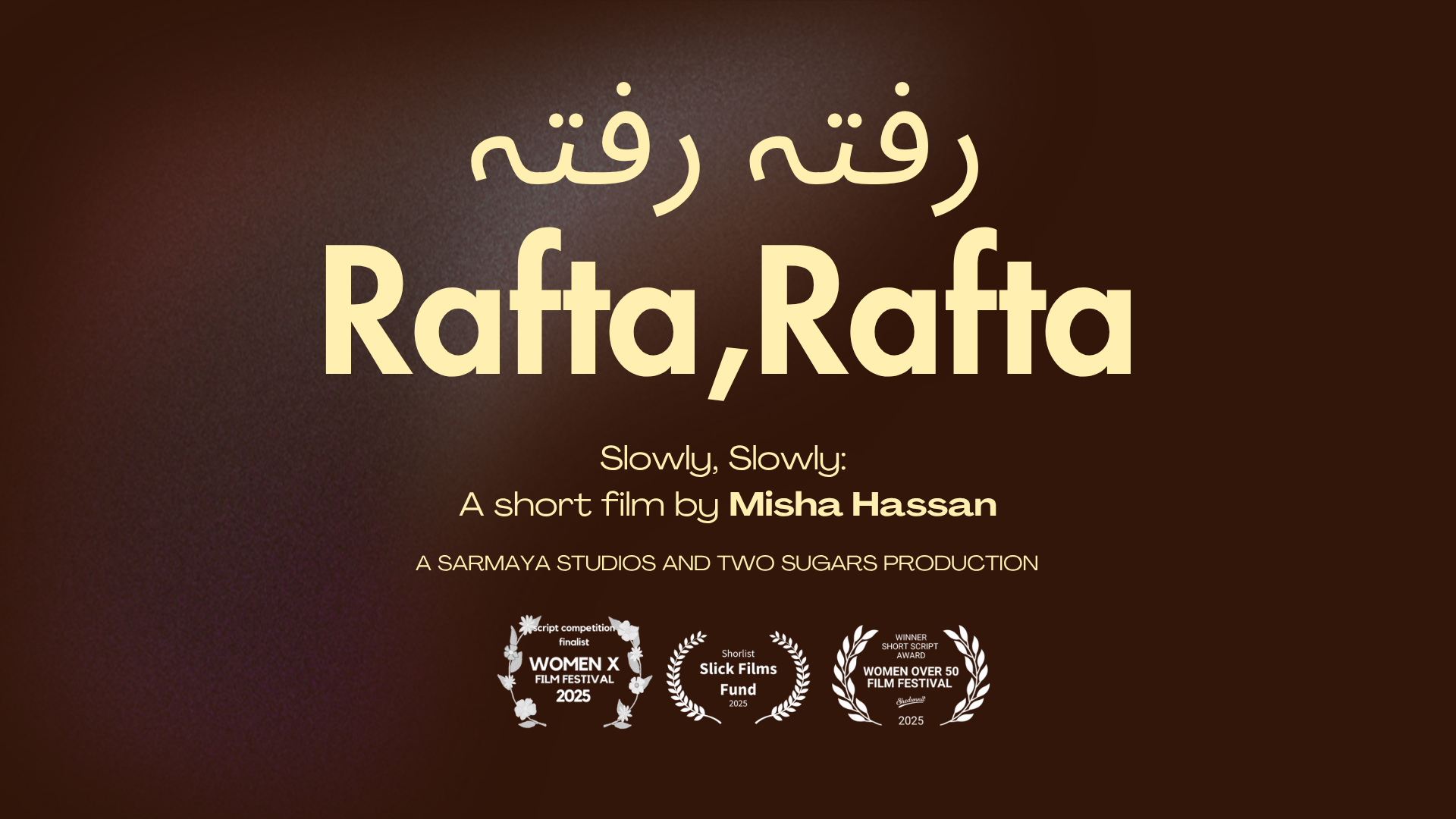 Rafta Rafta title card with festival laurels
